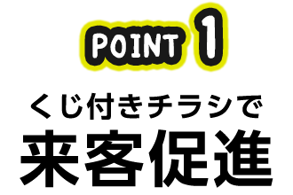 POINT1 くじ付きチラシで来客促進