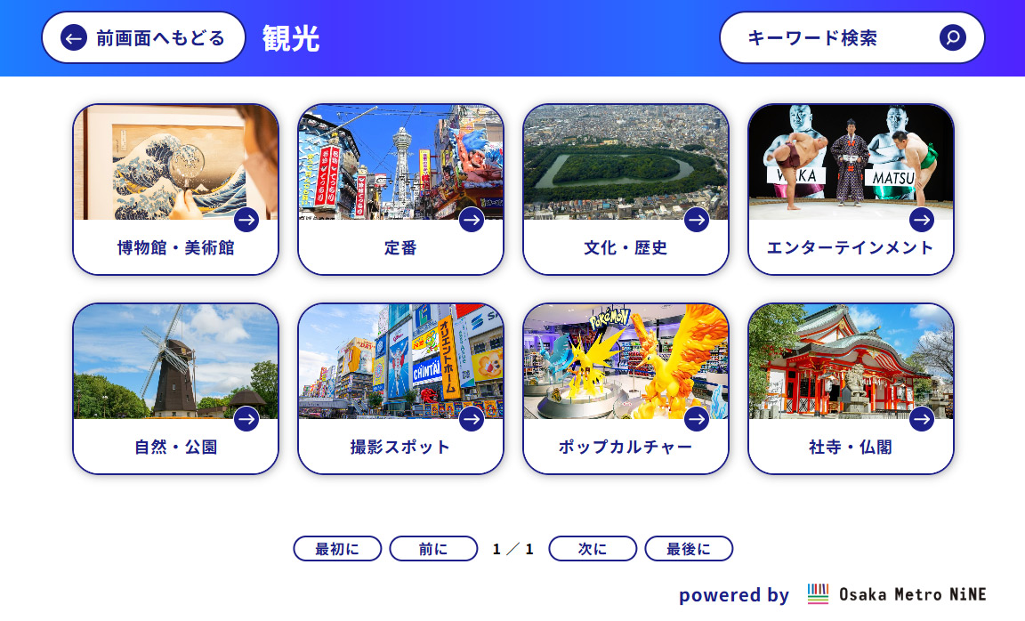 関連する施設や店舗の一覧