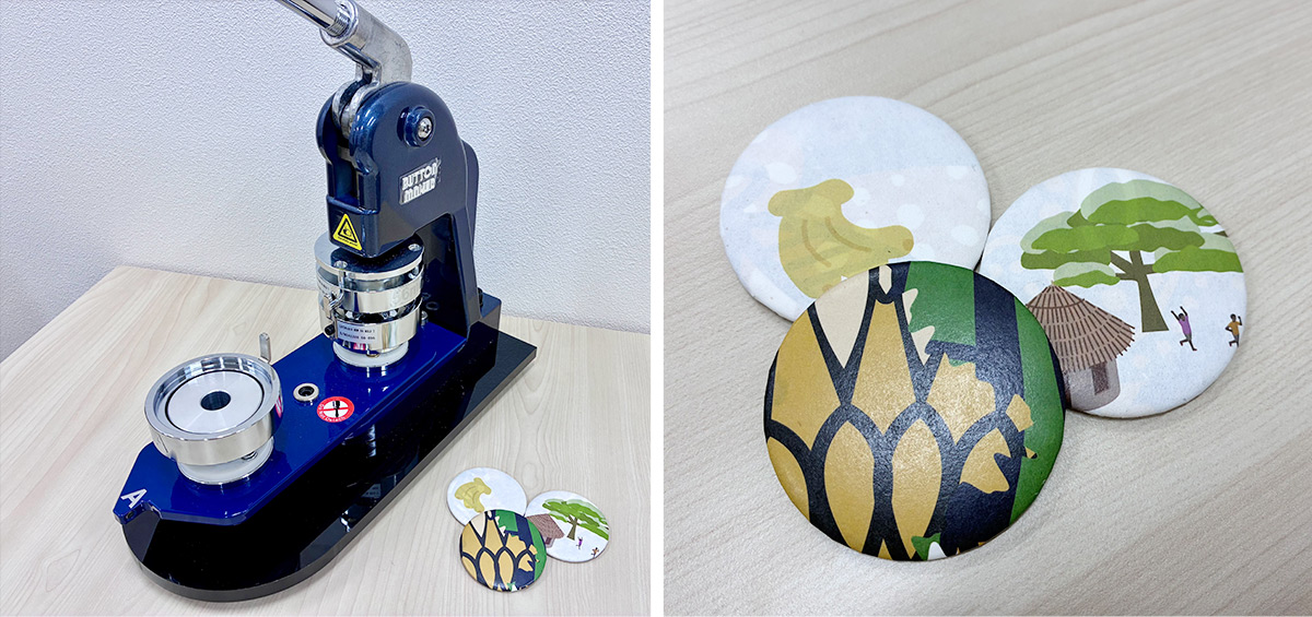 バナナペーパーマグネット作り体験
