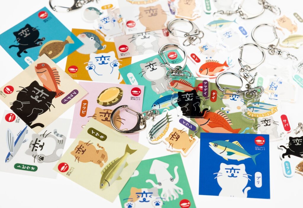 サムネイル［印刷事例］株式会社ゼンリン様「長崎県 魚愛用店めぐりデジタルスタンプラリー」のグッズを製造