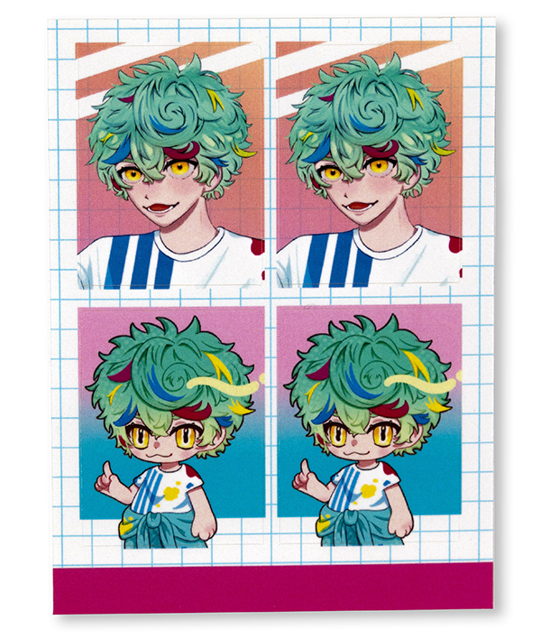 オリジナルデザインで作れる証明写真風シール